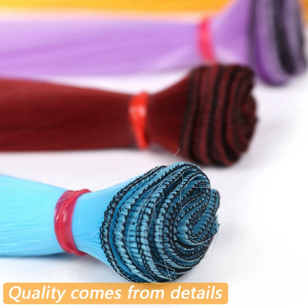 1/3 1/4/ 1/6 1/12 DIY Doll Accessories Straight Synthetic Fiber Wig Hair for High-temperature Wire Dolls Wigs 15cm | Игрушки и хобби