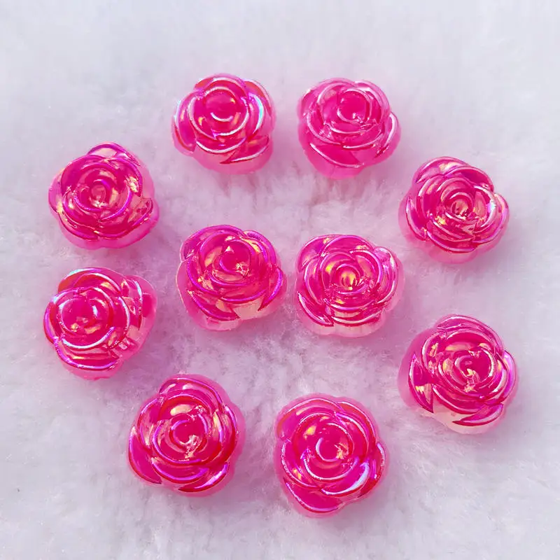 200 шт 14 мм Цветы из полимера розы плоская спина кабошон DIY украшения ювелирных