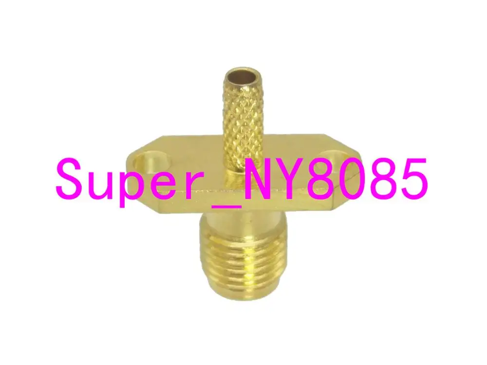 Разъем SMA гнездо 2 отверстие 16 мм фланец обжимной RG174 RG316 LMR100 кабель|cable connector crimp|cable