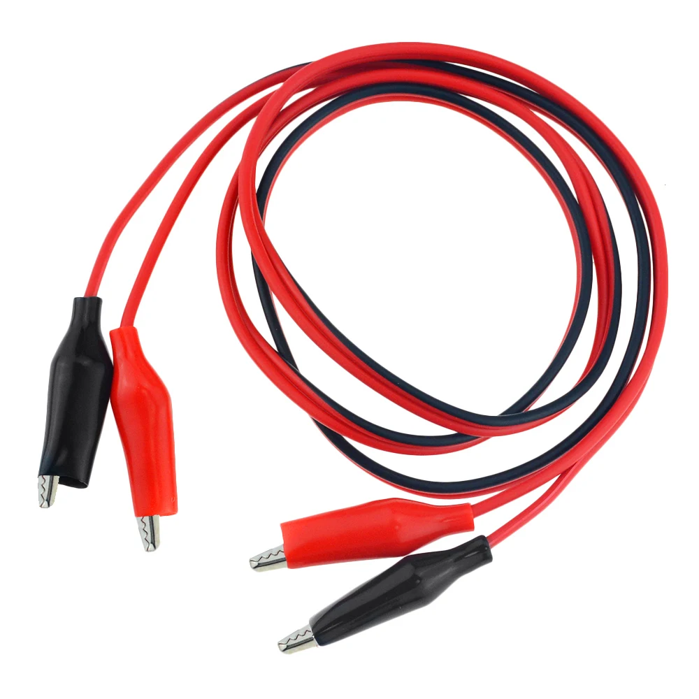 

1M Double Head Crocodile Clip Line Red And Black Clips Crocodile Cable Alligator Jumper Wire Test Leads Power Cord Test Leads