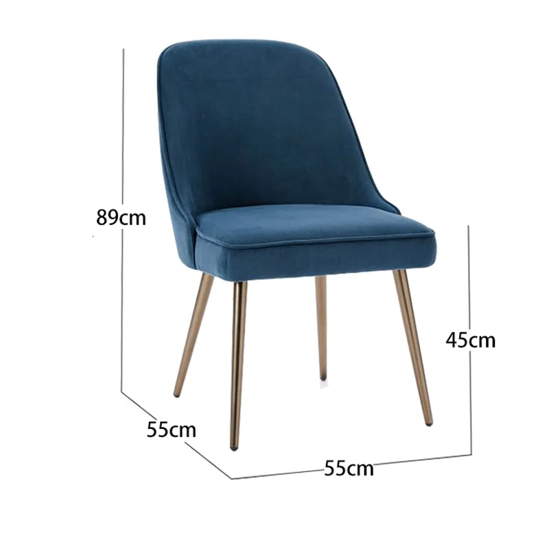 Стул для кафе Дышащий тканевый коврик прочный металлический стул ножки розовый