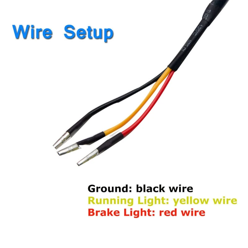 

2021 New Universal 12V Motorcycle License Plate Light Red Tail Rear Light Brake Stop Lamp