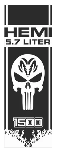 

For Decal Dodge Ram 1500 Punisher Hood Stripe Sticker Vinyl Window Laptop