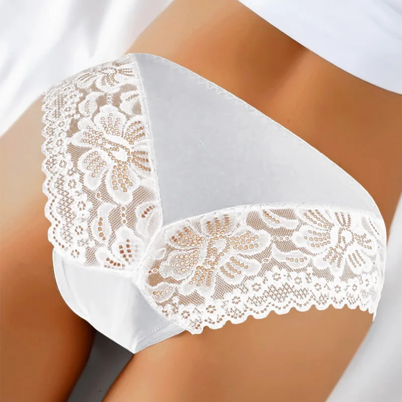 

New Women Lace Low-waist Briefs Sexy Panties Female Breathable Embroidery Transparent Underwear G String Underpant Lingerie