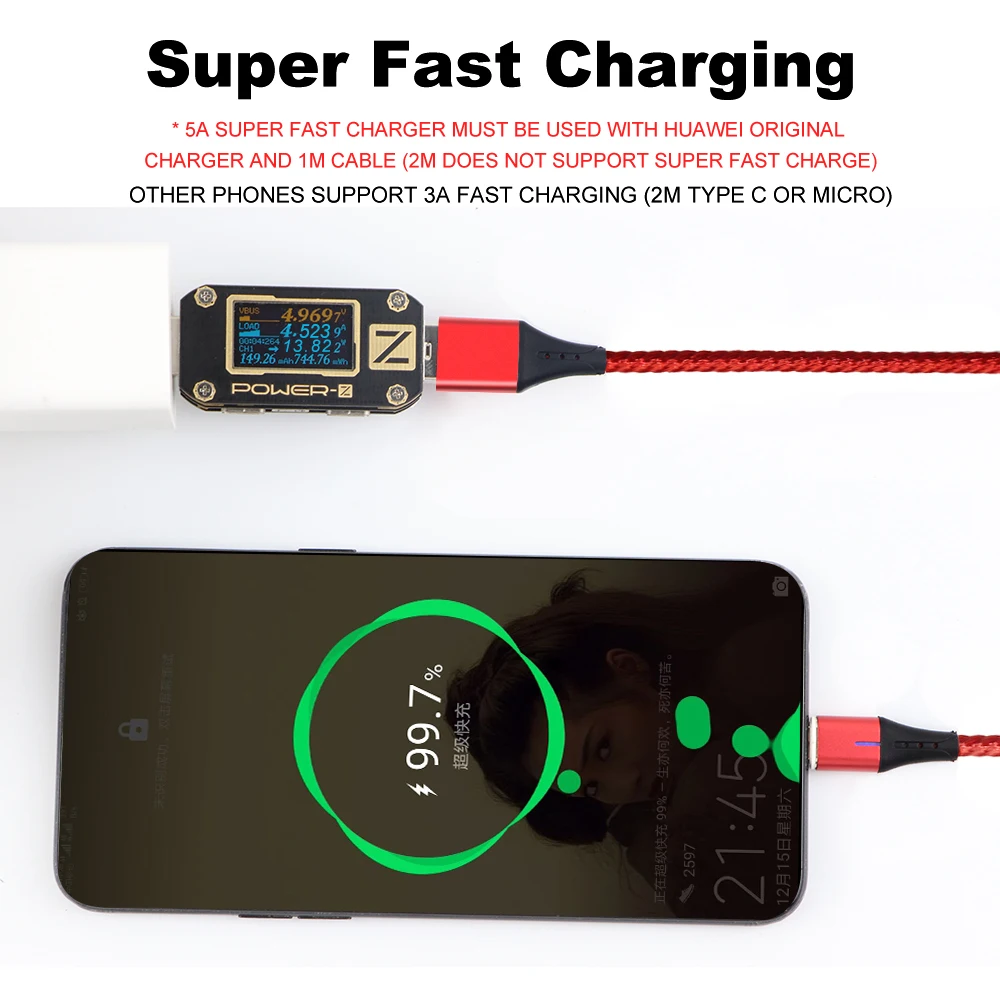 Магнитный кабель для быстрой зарядки для huawei samsung A90 Xiaomi usb type C Android кабели для мобильного телефона Microusb Линия передачи данных зарядное устройство