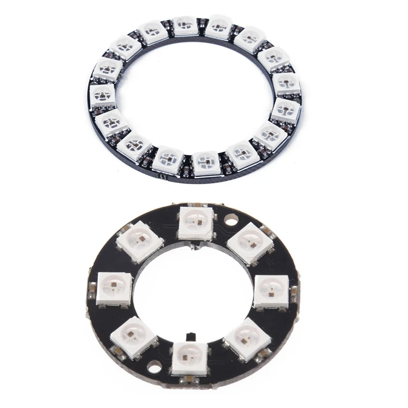 2 Pcs WS2812 5050 RGB LED Ring Round Decoration Bulb Development Board 1 16-Bit & 8-Bit | Освещение