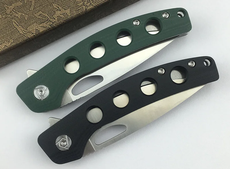 

CH 3530G10 Flipper folding knife D2 blade G10 handle camping outdoor survival kitchen fruit knife EDC tool