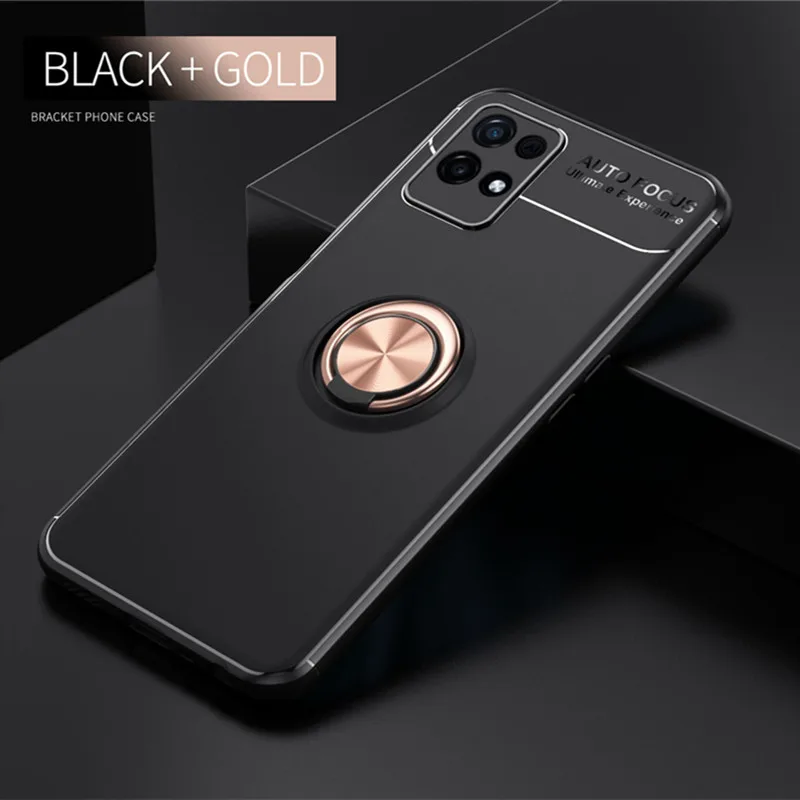 Holder Cover For OPPO Realme 8i Case For Realme 8i Capas Shockproof Phone Bumper Soft Ring Magnetic For Cover Realme 8i Fundas