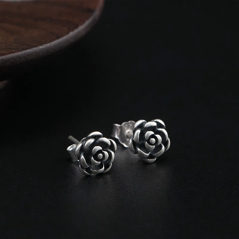 Женские серьги-гвоздики Flyleaf Винтажные серьги из стерлингового серебра 100% пробы