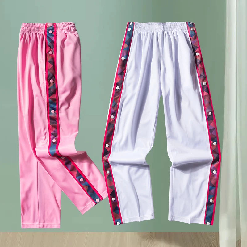

2020 New Sports Jogging Running Women Basketball Button Long Pants Men Fitness GYM Training Workout Soccer Leggings Trousers