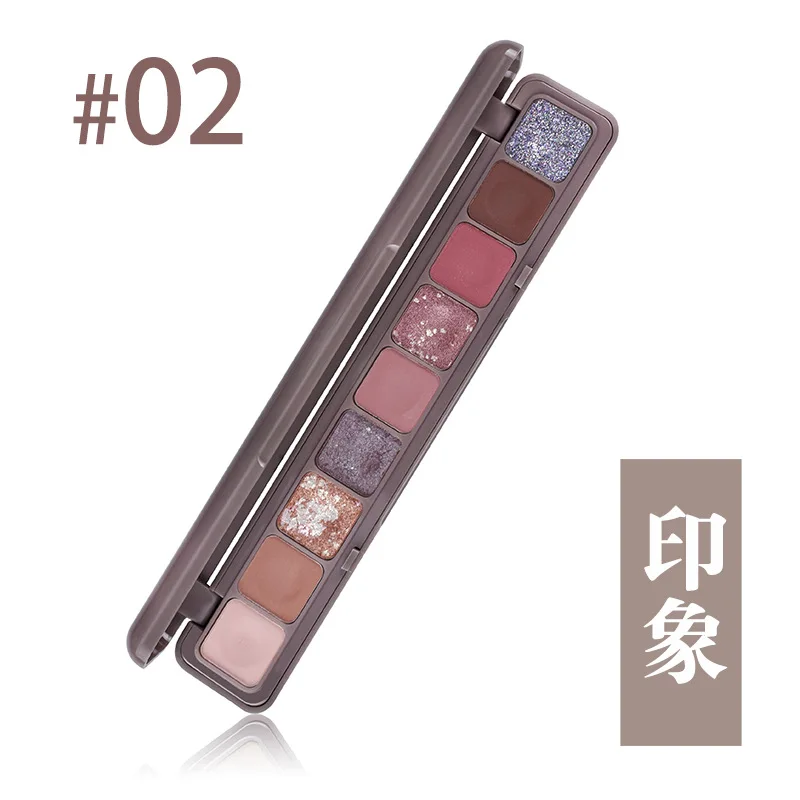 9 цветов тени для век с клавиатурой палитра теней большая вспышка матовая