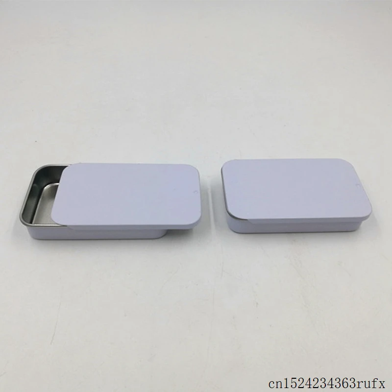 100 шт. белая скользящая жестяная коробка Мятная упаковочная пищевой контейнер