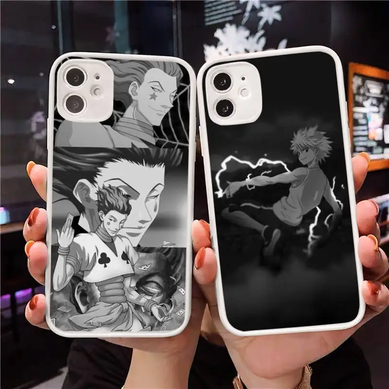 

Hunter X Hunter retro black Phone Case Matte Transparent for iPhone 7 8 11 12 s mini pro X XS XR MAX Plus cover funda