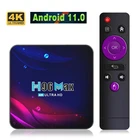 Новый H96 MAX V11 Смарт ТВ Box Android 11 4G 64 ГБ, 4 Гб оперативной памяти, 32 Гб встроенной памяти, Bluetooth4.0 4K Youtube Media Player H96MAX ТВ коробка Декодер каналов кабельного телевидения 2GB16GB