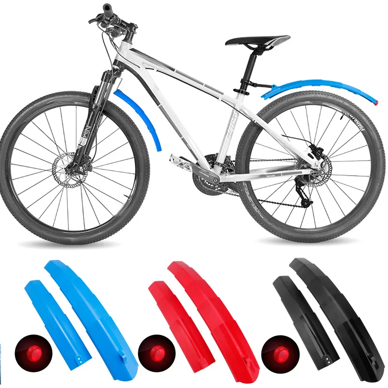 2 шт. велосипедные Крылья MTB складные передние и задние брызговики быстросъемные велосипедные крылья с задним светом велосипедные части крылья Передние Задние