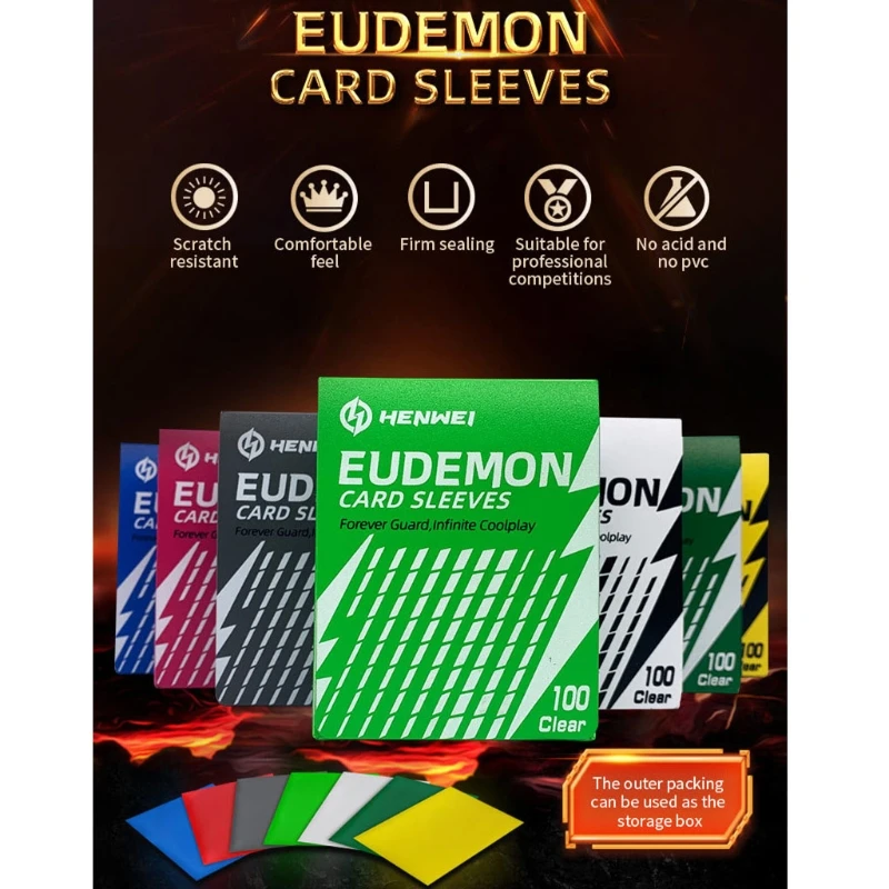 

100pcs Colorful Card Sleeves Magic Board Game Trading Cards Protector CCG MTG Cards Container Collection Box