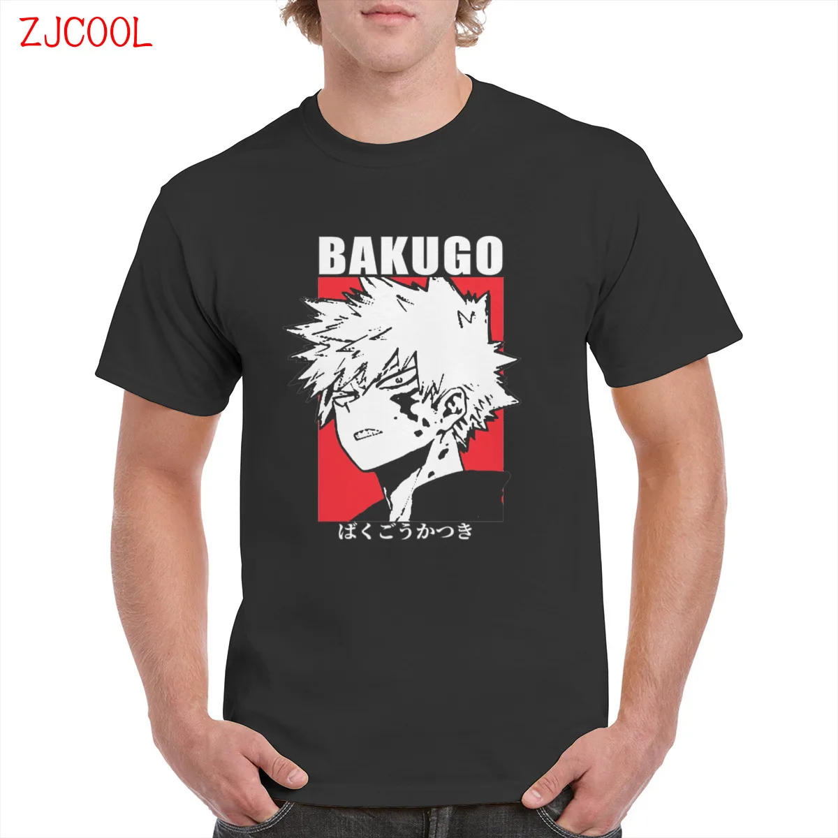 

Katsuki Bakugo Anime Comics Hot t shirt Top Soft Oversized Cotton Tee Female/Man T-Shirt Passionate Letters