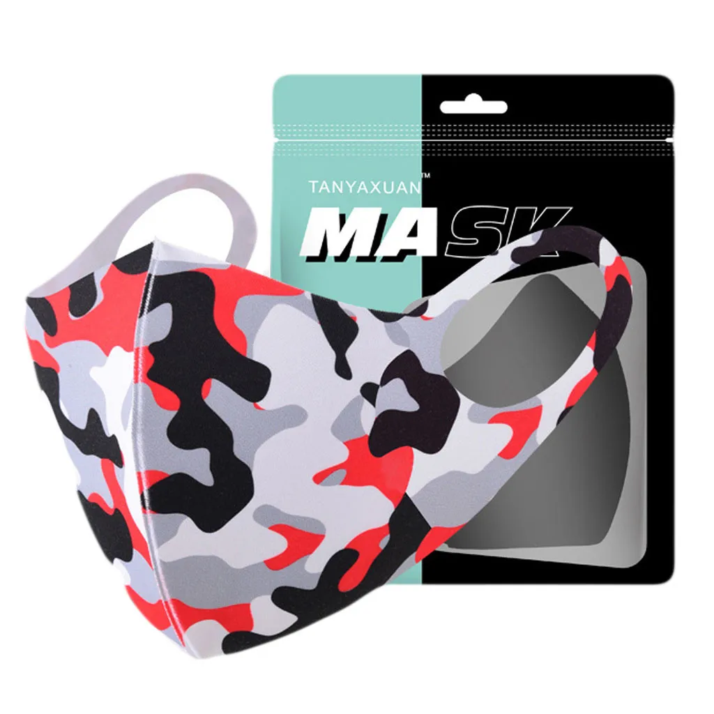 PM2.5 камуфляжная дышащая маска для рта моющаяся и многоразовая ветрозащитная