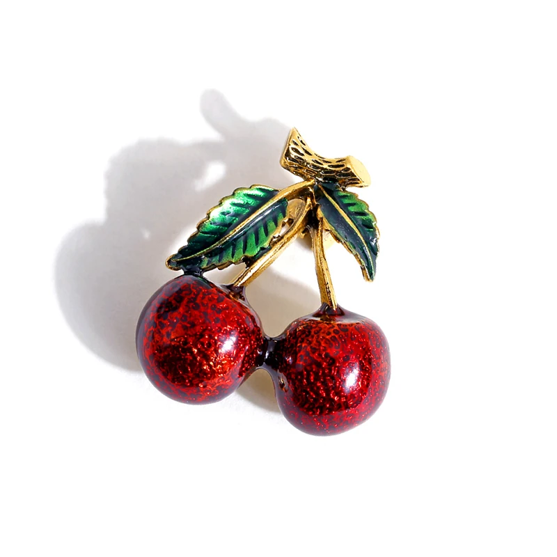 Женская эмалированная брошь Morkopela в форме фрукта стразы для костюма или шарфа