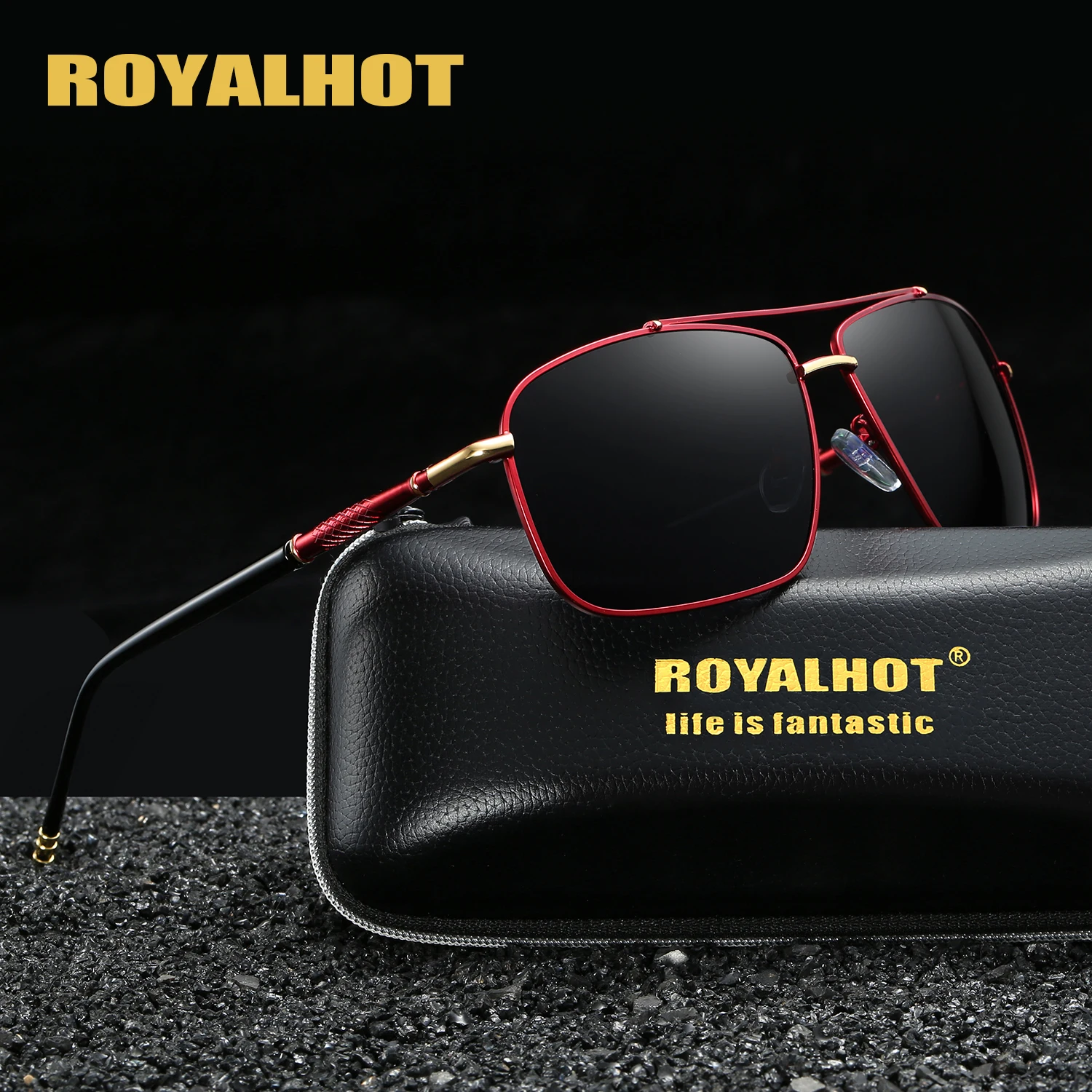 RoyalHot мужские женские модные сплав квадратная оправа солнцезащитные очки для