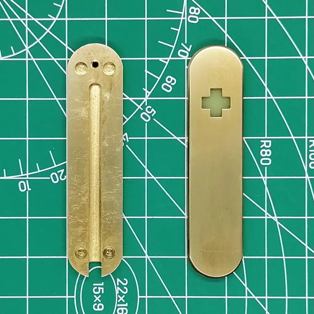 Латунная шкала 58 мм с карманной клипсой из титанового сплава TG Green Glow для
