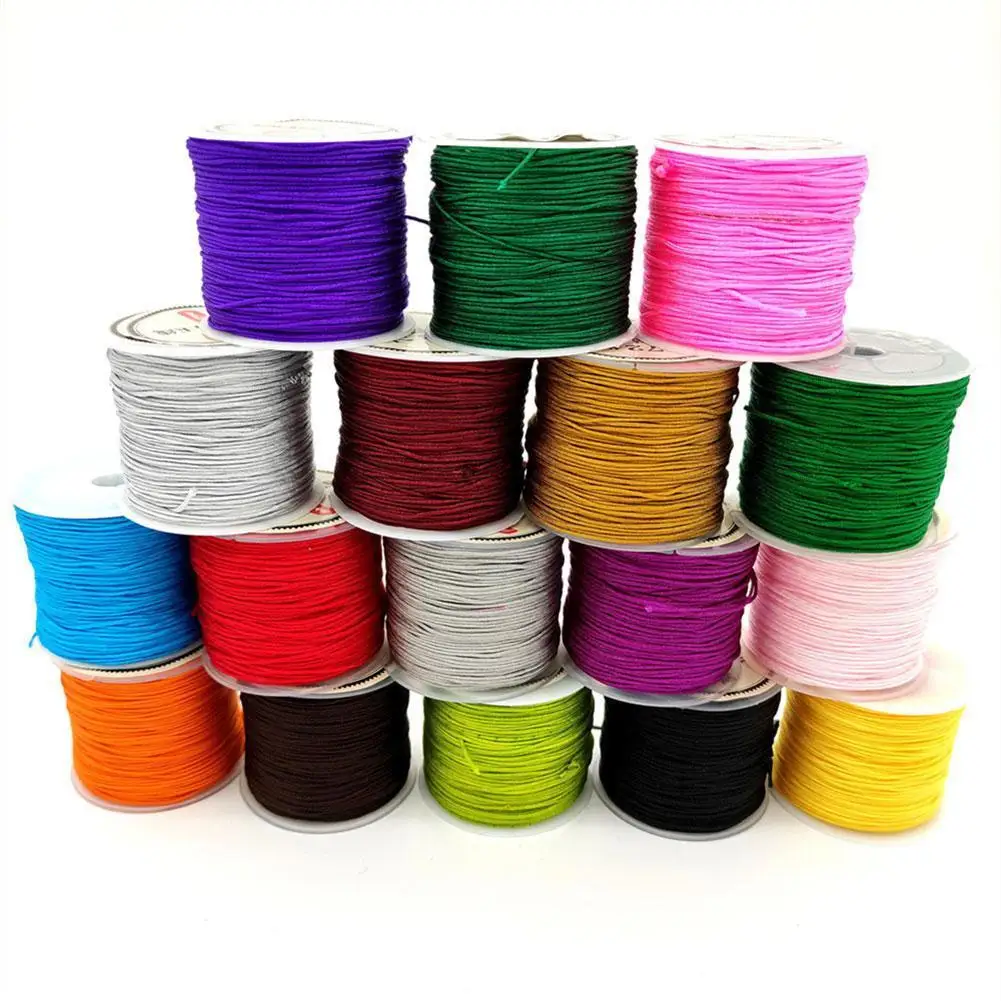 

Waxed Thread Cotton Cord 0.8mm 50m String Strap Fabric Jewelry Findings Fit for DIY Bracelet Necklaces Making Accessory