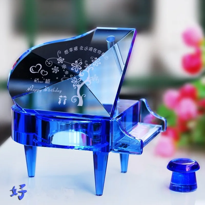

Crystal piano music box music box birthday gift diy creative gift girl Tanabata Valentine's Day gift