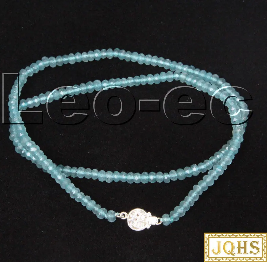 

18" 2X4mm Faceted Rondelle Purple Amethyst Gems Beads Necklace 925s Clasp V1749