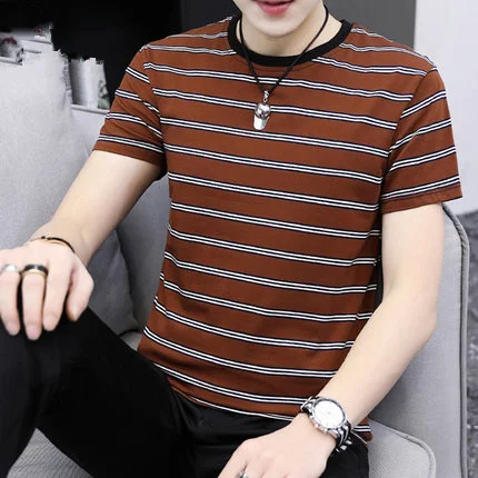 

Men's cotton fashion casual short-sleeved T-shirt 8429