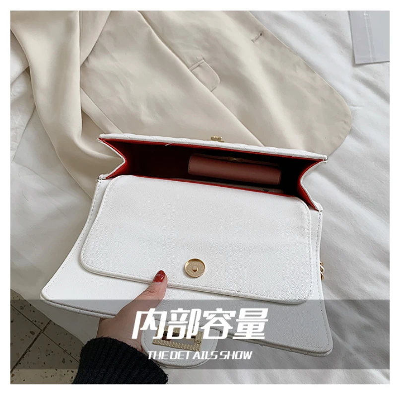 

Crossbody Bags for Women Luxury Designer Fashion Satchels Chains Woman Shoulder Bag Small Solid Female Handbags Party 2021 New