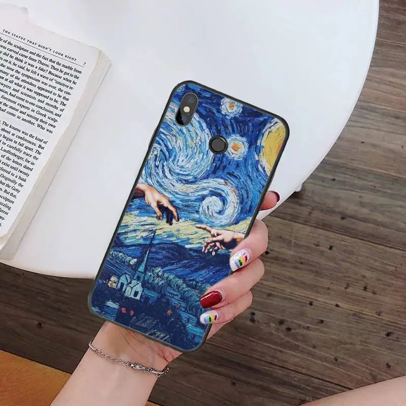 

Funny Hand The Creation of Adam Phone Case For Xiaomi Redmi note 7 8 9 t k30 max3 9 s 10 pro lite