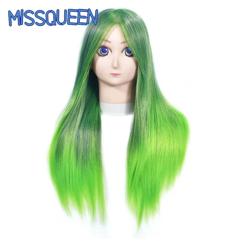 MISSQUEEN Косплей манекен голова 60 см длинные волосы серые салон красоты