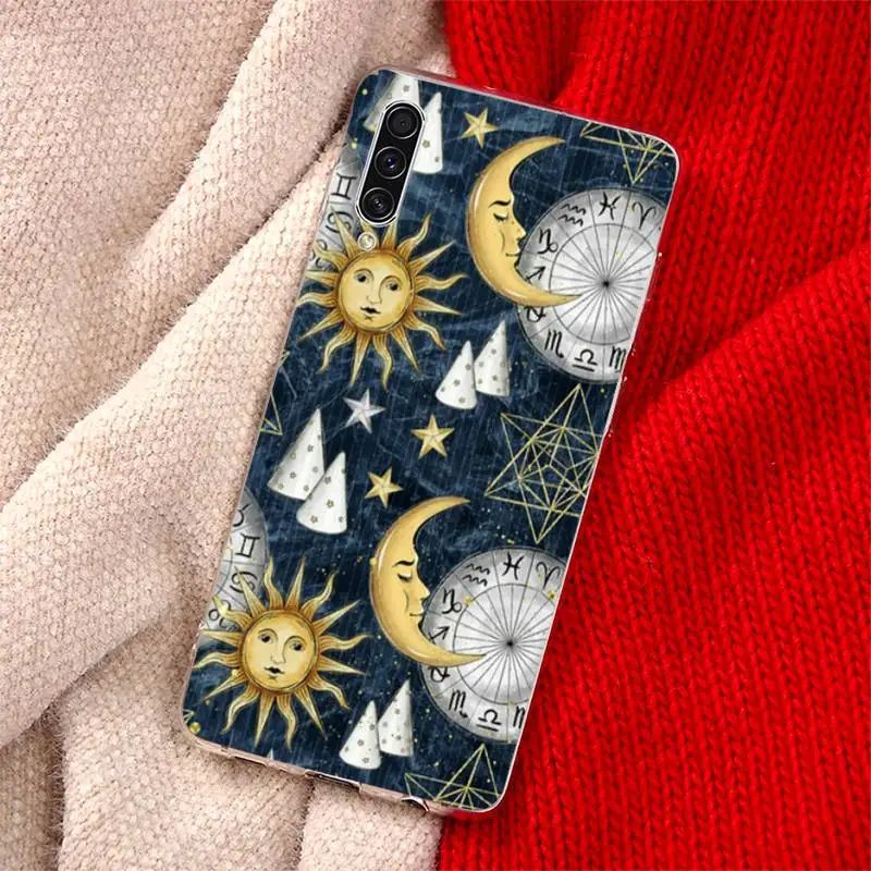 

Funny Sun Moon cartoon Phone Case For Samsung Galaxy S5 S6 S7 S8 S9 S10 S10e S20 edge plus lite