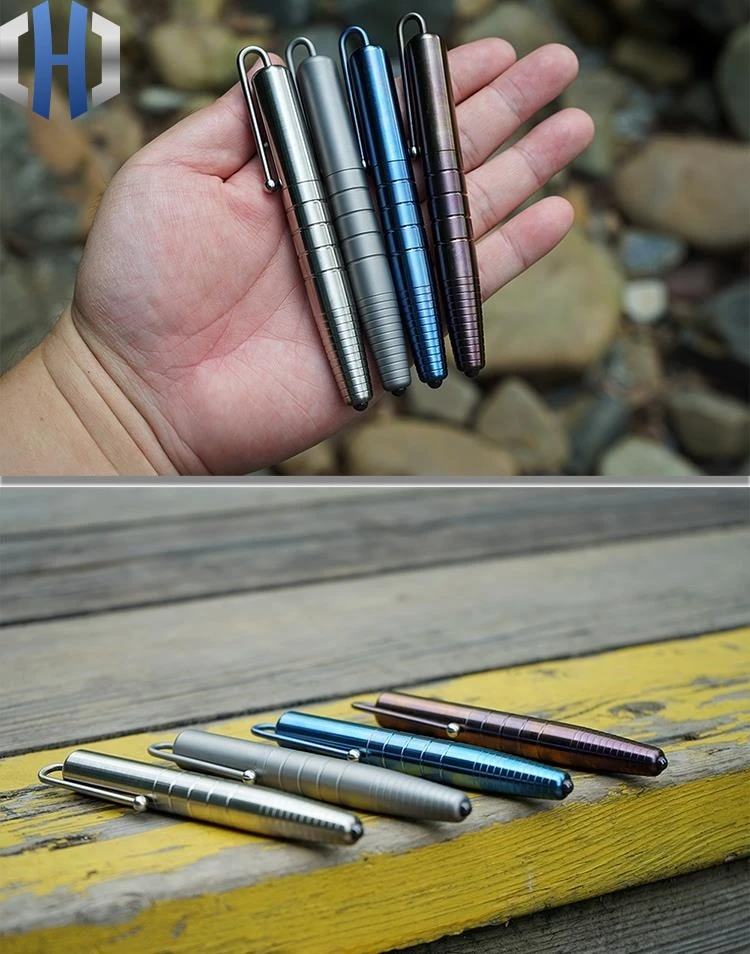 Original Titanium Tactical Pen Defense Survival Self-defense Portable Multi-function Broken Window Writing |