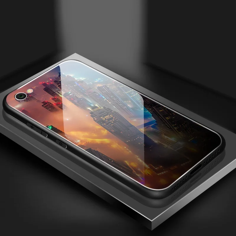 Модный чехол из закаленного стекла для Xiaomi 5X6X8 9 SE A1 A2 Lite для Redmi Note 6 7 4X 5A Pro Prime роскошный защитный чехол