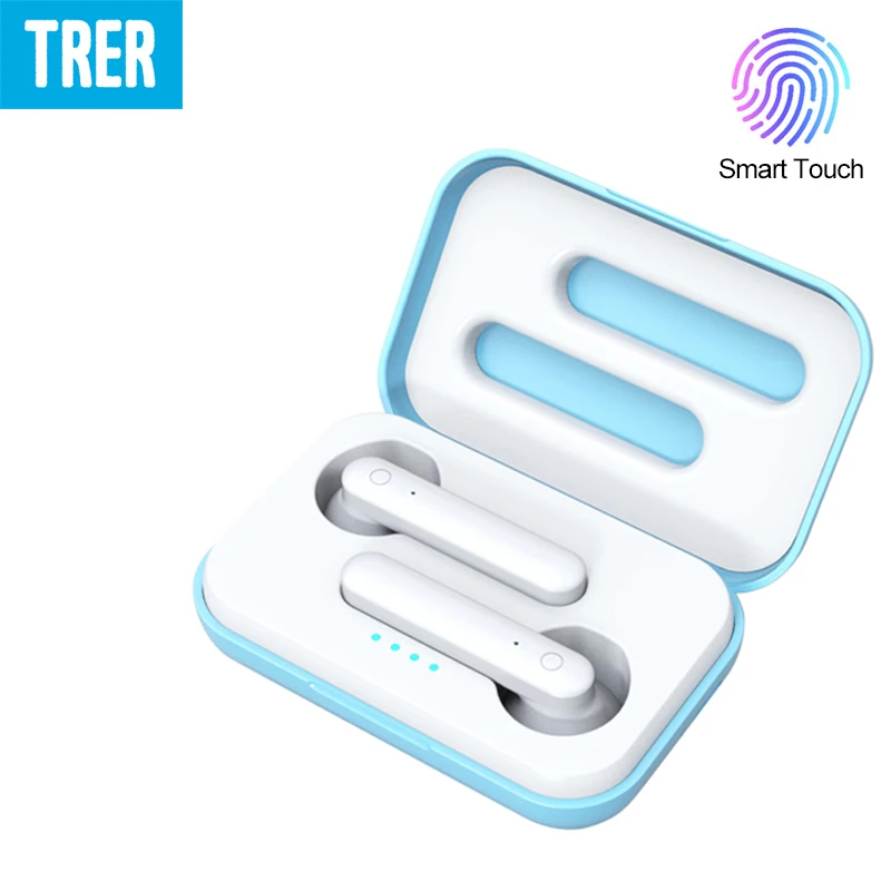 TRER Bluetooth наушники вкладыши TWS с 5 0 мини Беспроводной Touch гарнитура стручки Hands Free