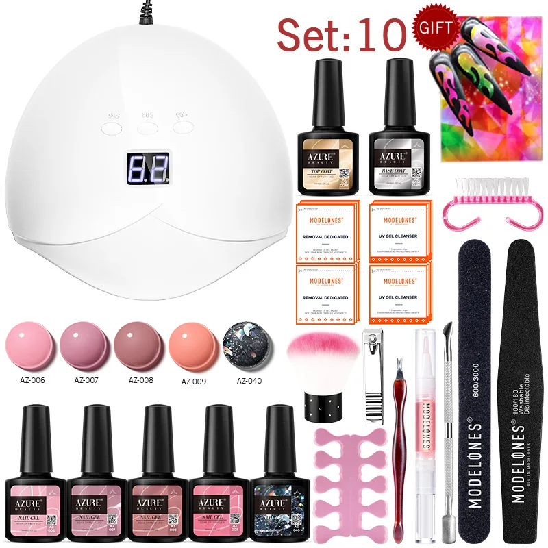 Azure beauty 24 Вт лампа для ногтей гель маникюрные инструменты набор долговечный