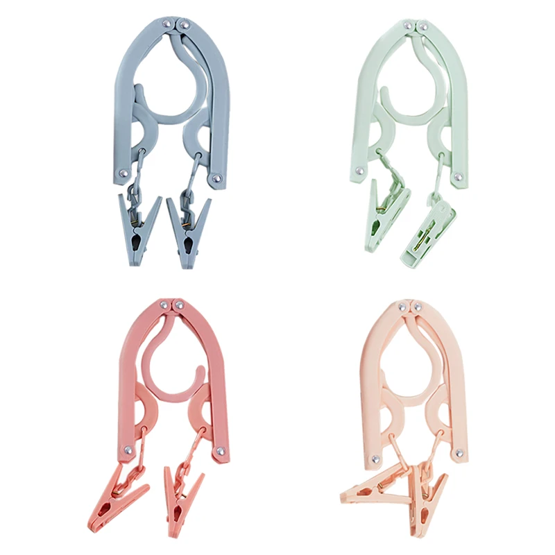 Дорожная складная вешалка с зажимом сушилка Бытовая противоскользящая одежда