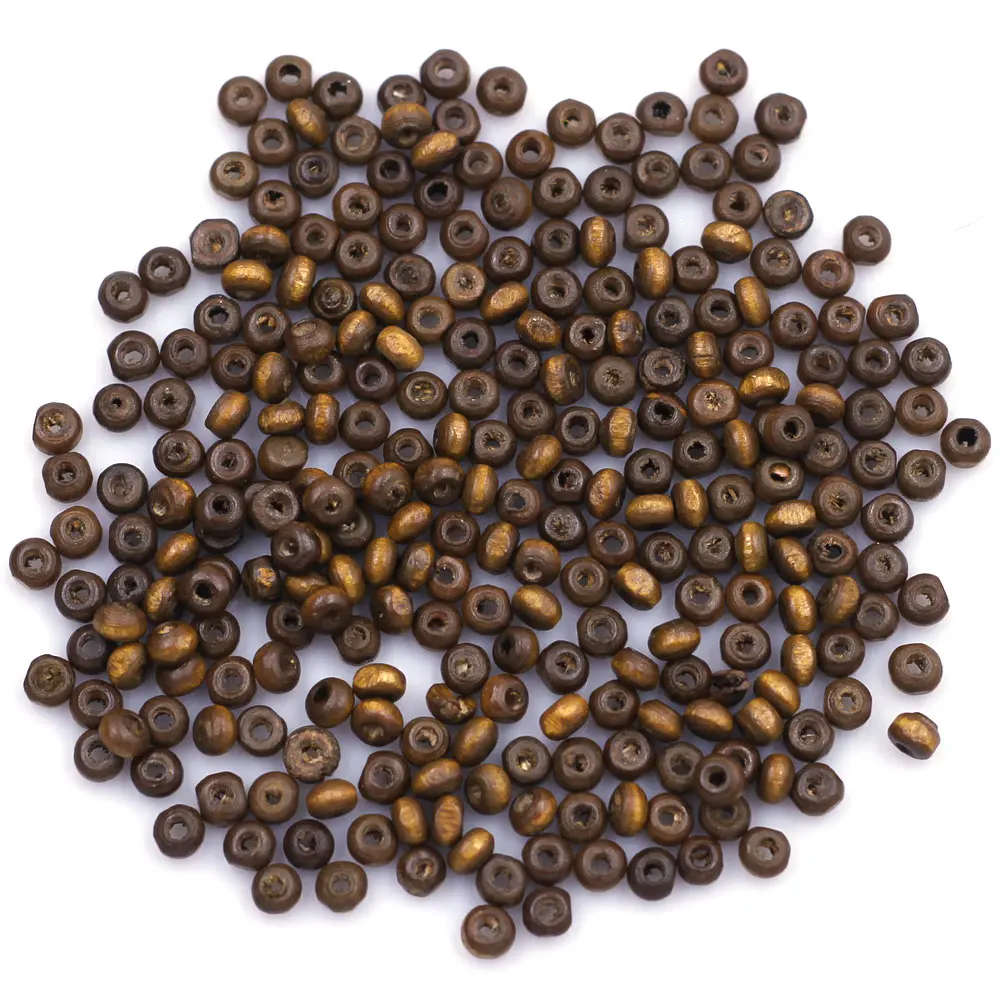 900 шт. деревянные бусины-распорки 4 х3 мм