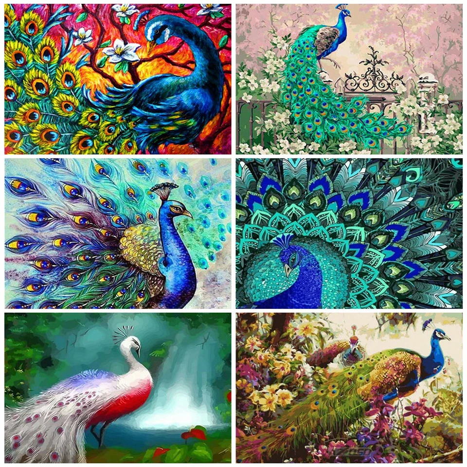 Набор для раскрашивания по номерам на холсте AZQSD животное украшение дома сделай