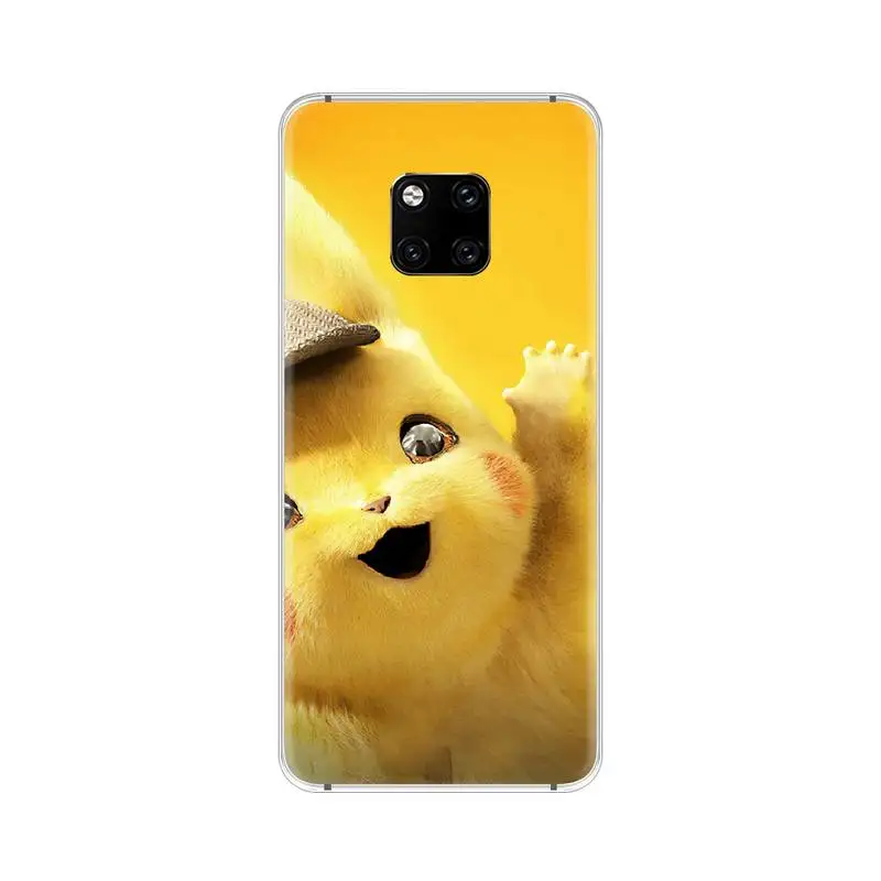 Милый чехол для телефона из ТПУ с рисунком Пикачу Покемон корпус Huawei Y6 Y7 Y9 Prime 2018