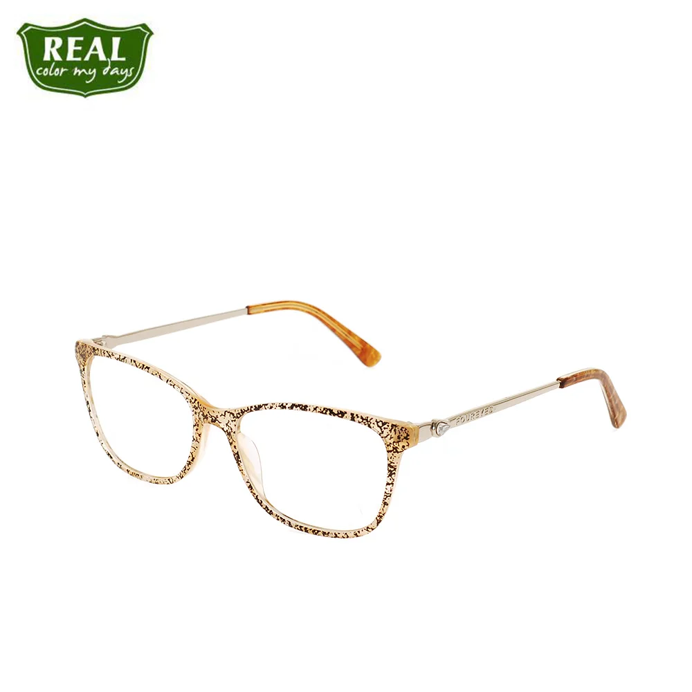 Женская оправа из ацетата прозрачная для очков с леопардовым принтом по