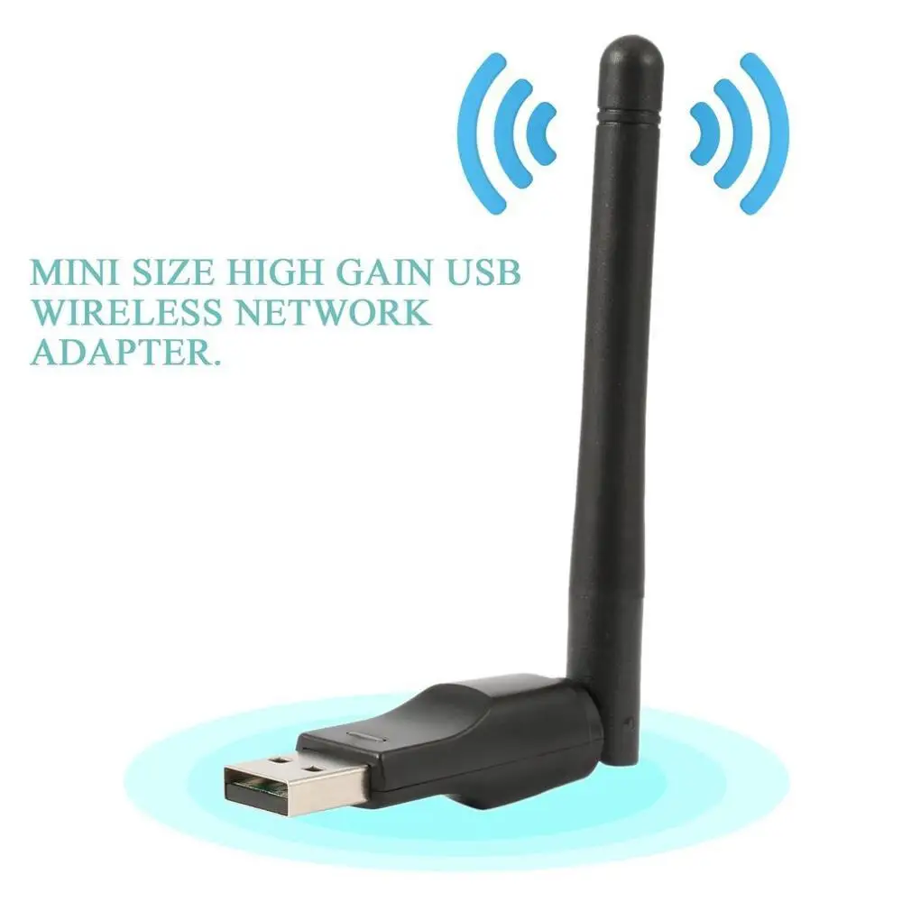 Мини беспроводной WiFi адаптер 150 Мбит/с 20dBm антенна USB приемник сетевая карта 802.11b/n/g