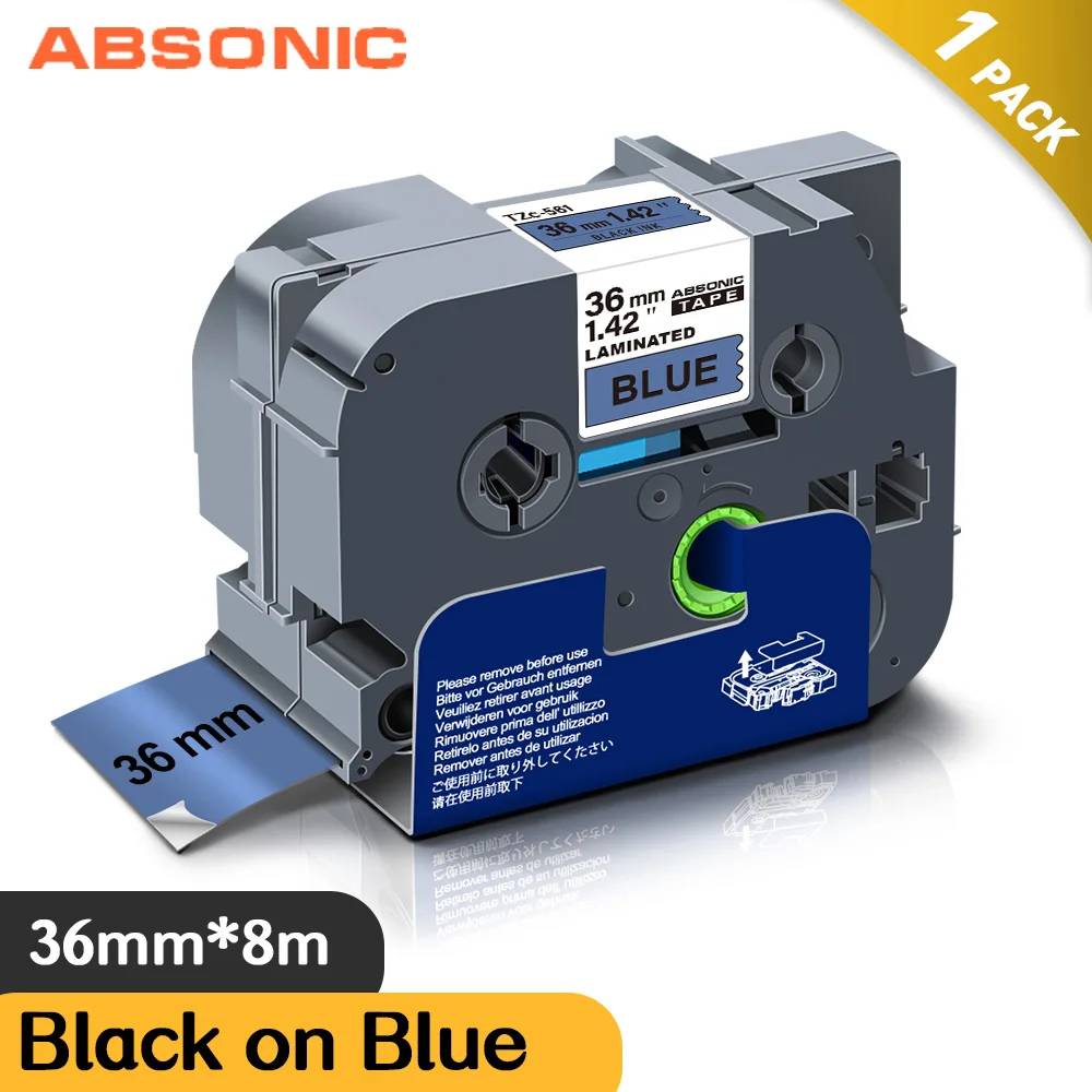 Absonic 36 мм этикетка 561 для брата ламинированная лента с красящей лентой картридж