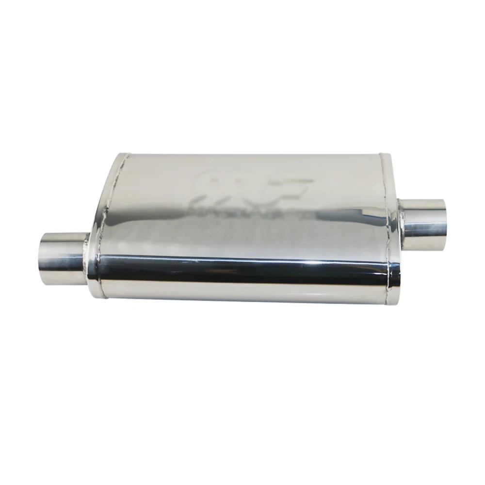 JZZ TURBO MUFFLER ID:2.5&quot OD:2.5&quot Length:19.5&quot Polished Universal Racing Performance Car Exhaust Muffler | Автомобили и