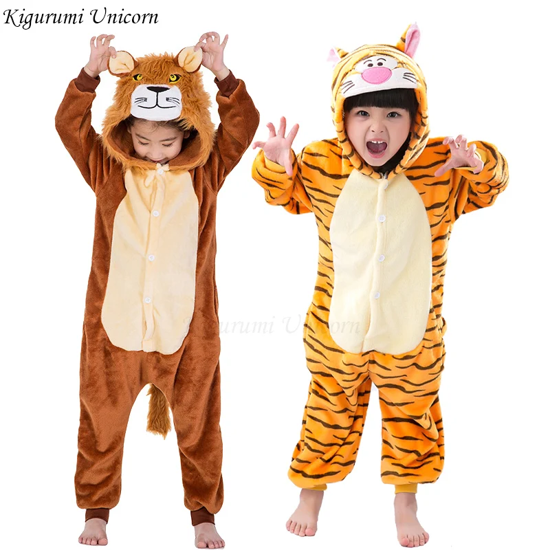 Пижамы кигуруми с единорогом для детей пижамы девочек одежда сна мальчиков