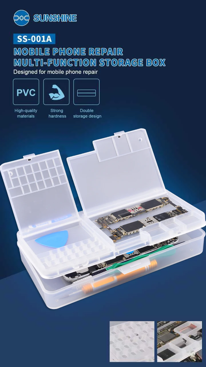 multi functional mobile phone repair storage box for ic parts smartphone opening tools collector free global shipping