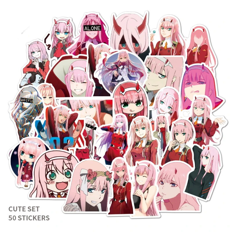 50 шт./компл. аниме брелки для ключей DARLING в FRANXX наклейки Косплей Аксессуары Опора