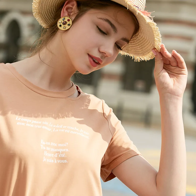 Vero Moda женская футболка с буквенным принтом и вырезом | 319201561