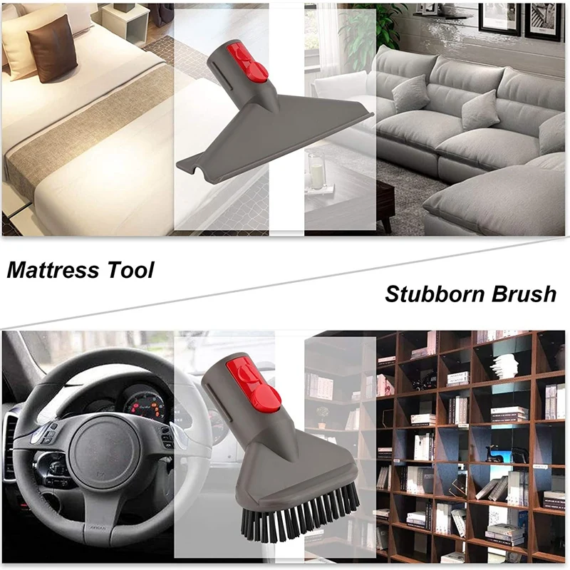 

Tool Attachments Kit Compatible for Dyson V11 V10 V8 V7 Vacuum Cleaner with Hose Crevice Brush Mattress Tool 8 Piece Set